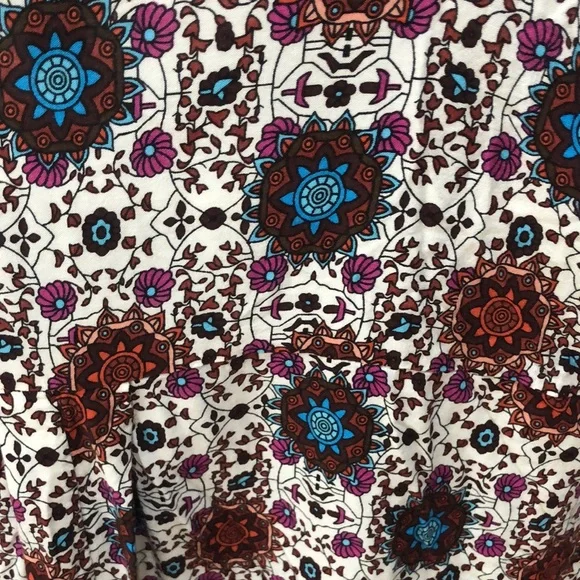 Umgee Red and Blue Buttoned Sundress with Bell Sleeves - Picture 5 of 7